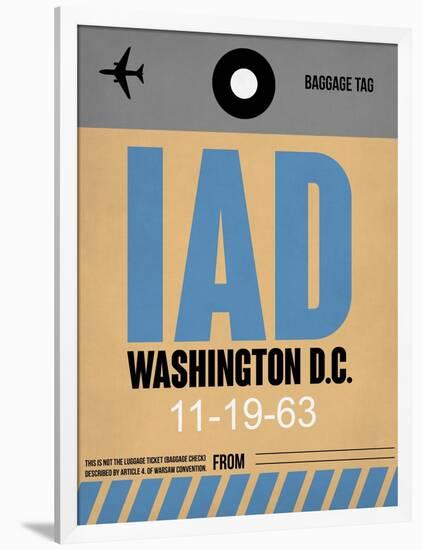 IAD Washington Luggage Tag 1-NaxArt-Framed Art Print