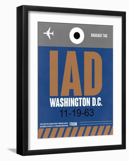 IAD Washington Luggage Tag 2-NaxArt-Framed Art Print