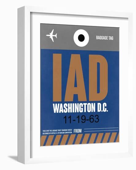IAD Washington Luggage Tag 2-NaxArt-Framed Art Print