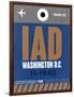 IAD Washington Luggage Tag 2-NaxArt-Framed Art Print