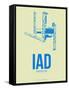 Iad Washington Poster 1-NaxArt-Framed Stretched Canvas