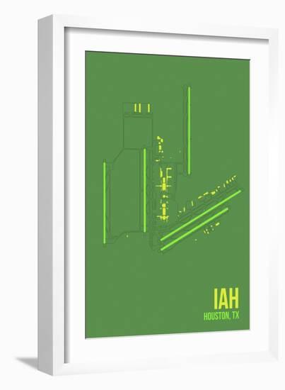 IAH Airport Layout-08 Left-Framed Giclee Print