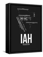 IAH Houston Airport Black-NaxArt-Framed Stretched Canvas