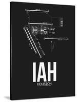 IAH Houston Airport Black-NaxArt-Stretched Canvas