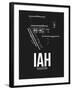 IAH Houston Airport Black-NaxArt-Framed Art Print