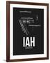 IAH Houston Airport Black-NaxArt-Framed Art Print