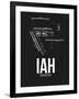 IAH Houston Airport Black-NaxArt-Framed Art Print