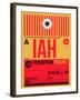 IAH Houston Luggage Tag 1-NaxArt-Framed Art Print