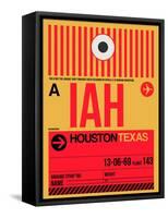 IAH Houston Luggage Tag 1-NaxArt-Framed Stretched Canvas