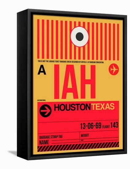 IAH Houston Luggage Tag 1-NaxArt-Framed Stretched Canvas