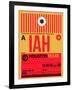 IAH Houston Luggage Tag 1-NaxArt-Framed Art Print