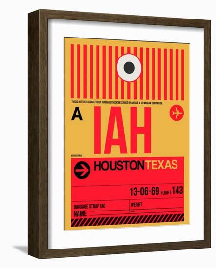 IAH Houston Luggage Tag 1-NaxArt-Framed Art Print