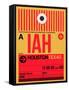 IAH Houston Luggage Tag 1-NaxArt-Framed Stretched Canvas