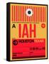 IAH Houston Luggage Tag 1-NaxArt-Framed Stretched Canvas