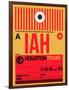 IAH Houston Luggage Tag 1-NaxArt-Framed Art Print