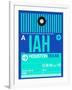 IAH Houston Luggage Tag 2-NaxArt-Framed Art Print