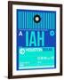 IAH Houston Luggage Tag 2-NaxArt-Framed Art Print