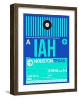 IAH Houston Luggage Tag 2-NaxArt-Framed Art Print