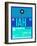 IAH Houston Luggage Tag 2-NaxArt-Framed Art Print