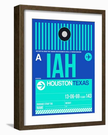 IAH Houston Luggage Tag 2-NaxArt-Framed Art Print