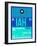 IAH Houston Luggage Tag 2-NaxArt-Framed Art Print