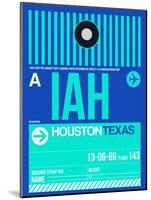 IAH Houston Luggage Tag 2-NaxArt-Mounted Art Print