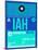 IAH Houston Luggage Tag 2-NaxArt-Mounted Art Print