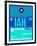 IAH Houston Luggage Tag 2-NaxArt-Framed Art Print