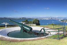 Disappearing Gun and Auckland Skyline-Ian-Photographic Print