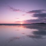 Sunset Reflected in Wet Sand and Sea on Crackington Haven Beach, Cornwall, England, UK, Europe-Ian Egner-Photographic Print