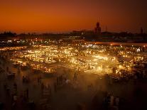 View at Sunset across DJemaa el Fna, Marrakech, Morocco, North Africa, Africa-Ian Egner-Photographic Print