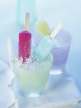 Coloured Ice Lollies in Glasses of Crushed Ice-Ian Garlick-Photographic Print