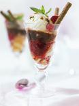 Layered Sundae: Raspberry Sauce, Sponge & Vanilla Nut Ice Cream-Ian Garlick-Photographic Print