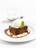 Sticky Toffee Pudding with Vanilla Ice Cream-Ian Garlick-Photographic Print