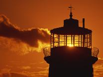 Sun Shining Through Lantern Room of Belle Tout, Beachy Head, Sussex, England, UK-Ian Griffiths-Photographic Print