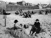 Wrapping Up Against the Cold on Blackpool Beach-Ian Smith-Framed Photographic Print