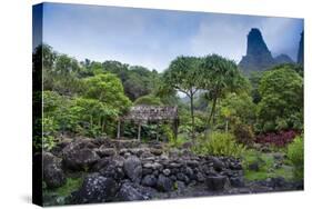 Iao Needle and Grass Shack, Iao Valley State Park, Maui, Hawaii, Usa-Roddy Scheer-Stretched Canvas