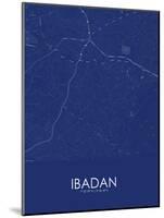 Ibadan, Nigeria Blue Map-null-Mounted Poster