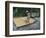 Iban Tribeswoman Raking Through Drying Rice Crop on Sacking Laid on Bamboo Longhouse Verandah-Annie Owen-Framed Photographic Print