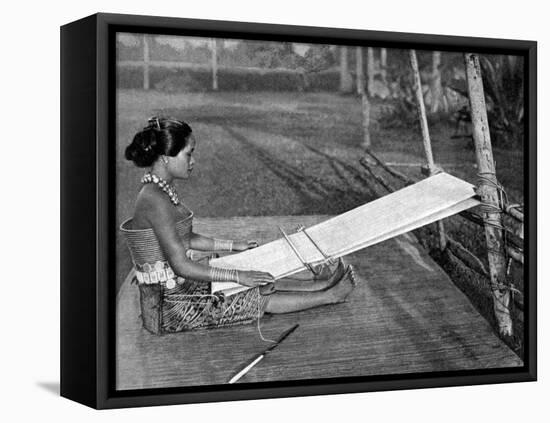 Iban Weaver, Borneo, 1922-Charles Hose-Framed Stretched Canvas
