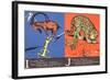 Ibex and Jaguar-null-Framed Art Print