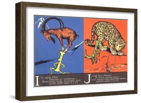 Ibex and Jaguar-null-Framed Art Print