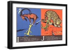 Ibex and Jaguar-null-Framed Art Print