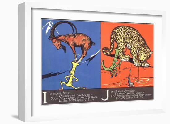 Ibex and Jaguar-null-Framed Art Print