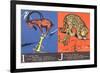 Ibex and Jaguar-null-Framed Premium Giclee Print