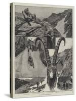 Ibex-Shooting in the Himalayas-Richard Caton Woodville II-Stretched Canvas