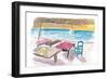 Ibiza Baleares Port Boat and Bar Scene-M. Bleichner-Framed Art Print