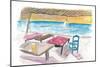 Ibiza Baleares Port Boat and Bar Scene-M. Bleichner-Mounted Art Print