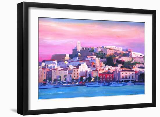 Ibiza Eivissa Old Town And Harbour Pearl Of The Mediterranean-Markus Bleichner-Framed Art Print