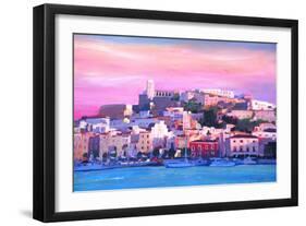 Ibiza Eivissa Old Town And Harbour Pearl Of The Mediterranean-Markus Bleichner-Framed Art Print